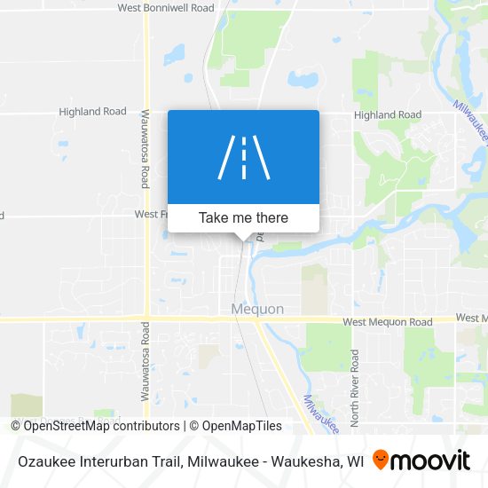 Ozaukee Interurban Trail map