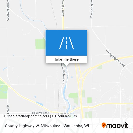 County Highway W map