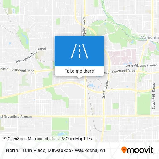 North 110th Place map