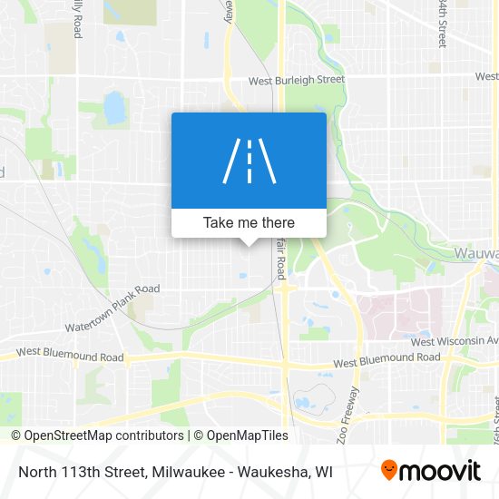North 113th Street map