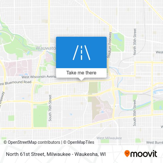 North 61st Street map