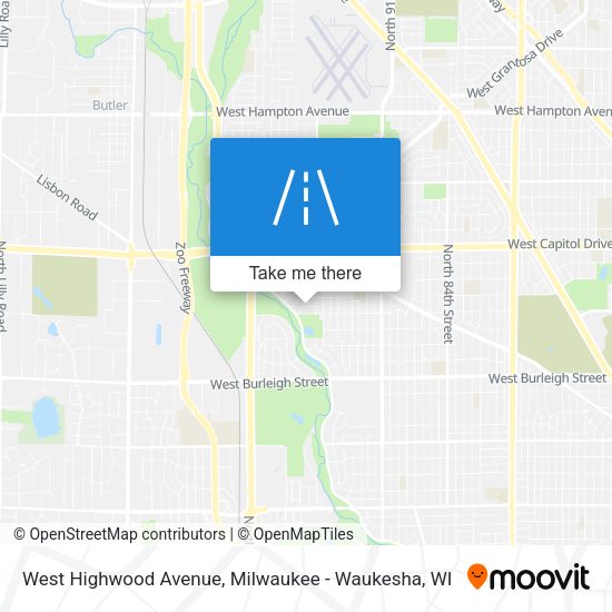 West Highwood Avenue map