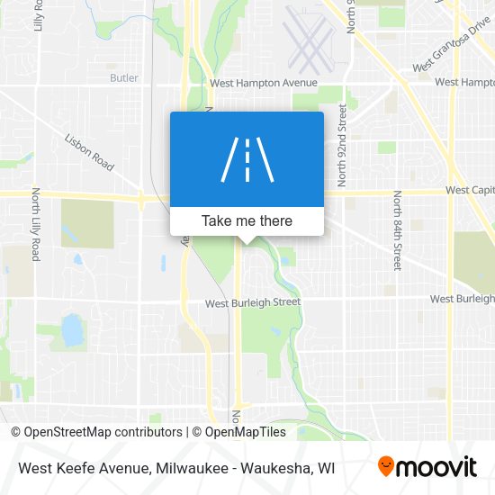West Keefe Avenue map