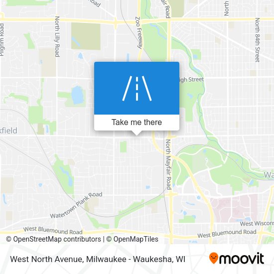 West North Avenue map