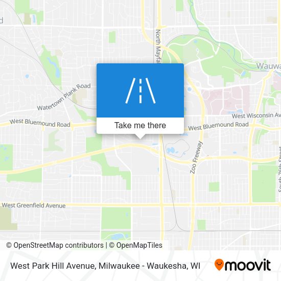 West Park Hill Avenue map