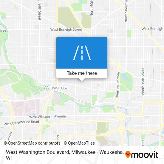 West Washington Boulevard map