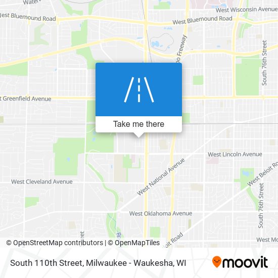 South 110th Street map