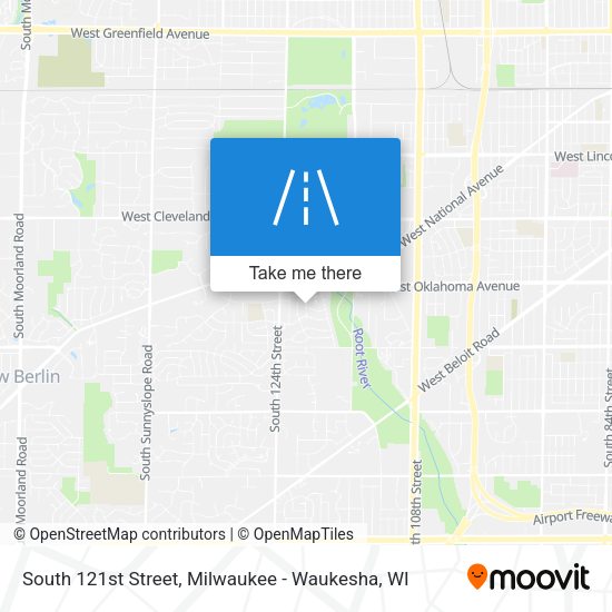 South 121st Street map