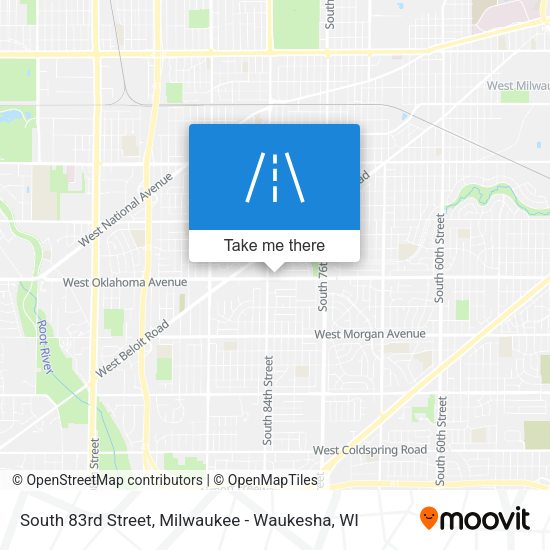 South 83rd Street map