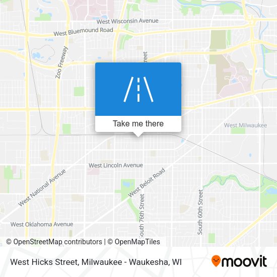 West Hicks Street map