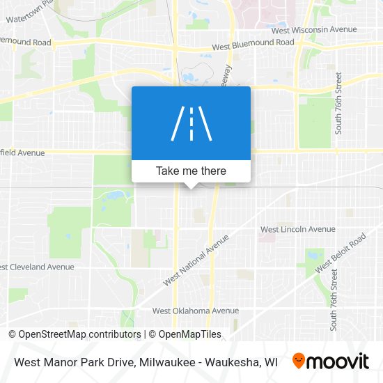 Mapa de West Manor Park Drive