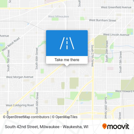 South 42nd Street map
