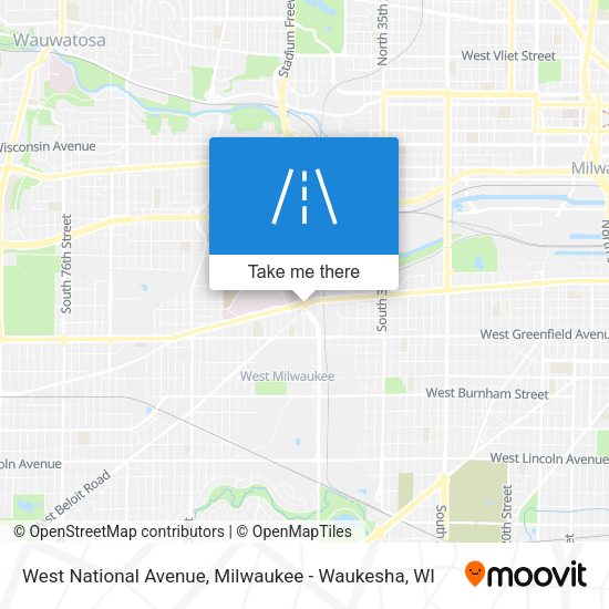 West National Avenue map