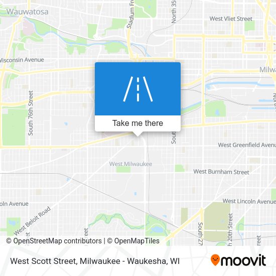 West Scott Street map