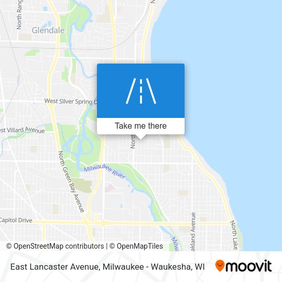 Mapa de East Lancaster Avenue