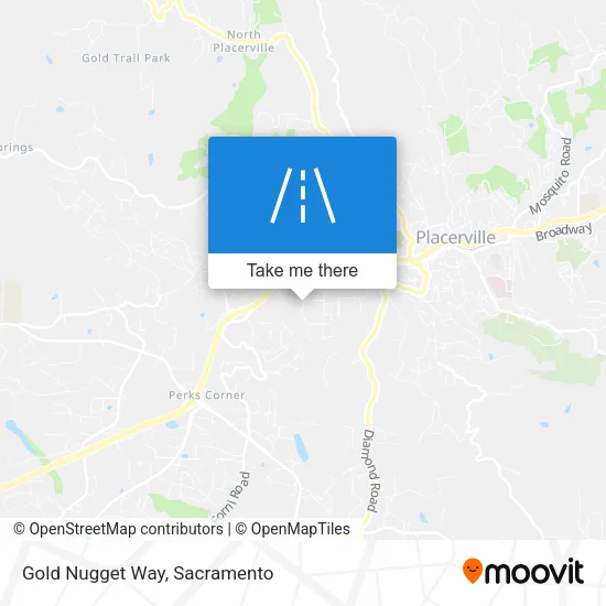 Gold Nugget Way map