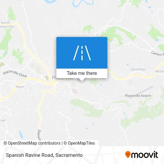 Spanish Ravine Road map