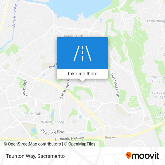 Taunton Way map
