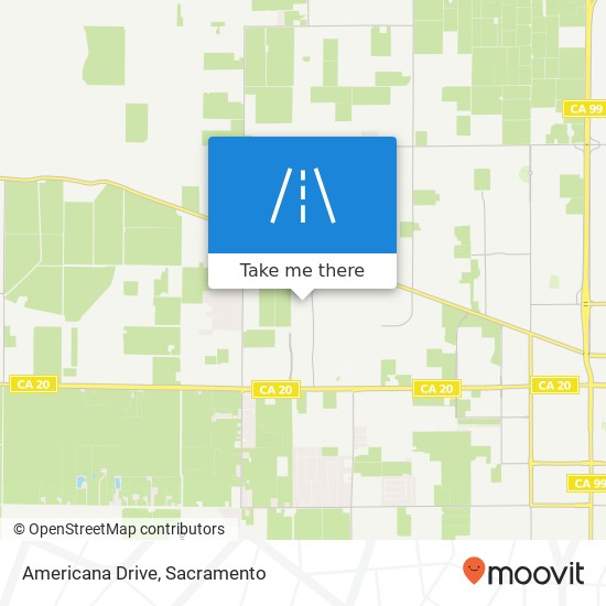 Americana Drive map