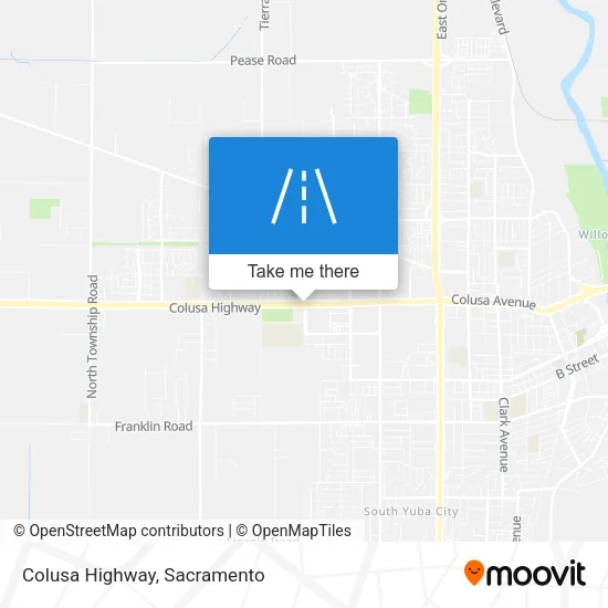 Colusa Highway map