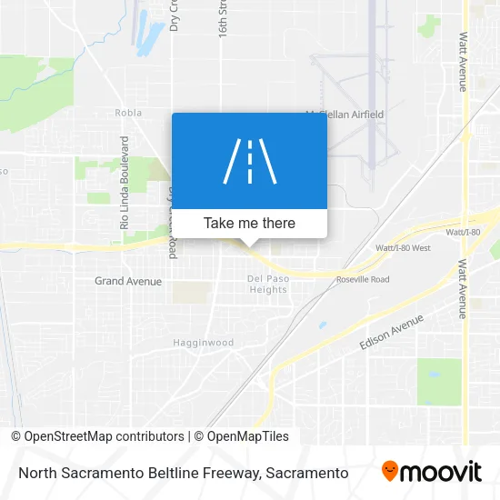 Mapa de North Sacramento Beltline Freeway