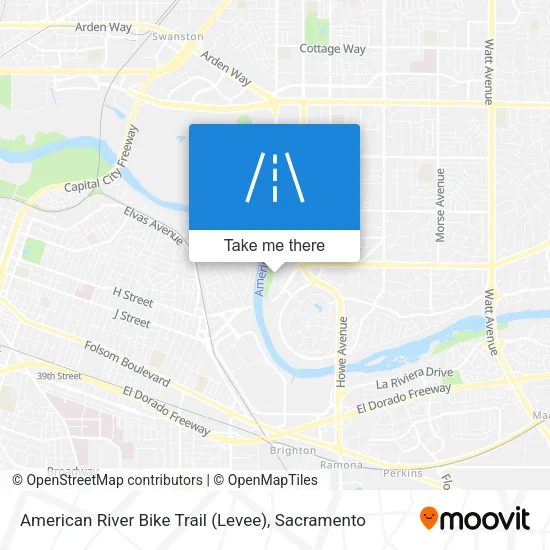 Mapa de American River Bike Trail (Levee)