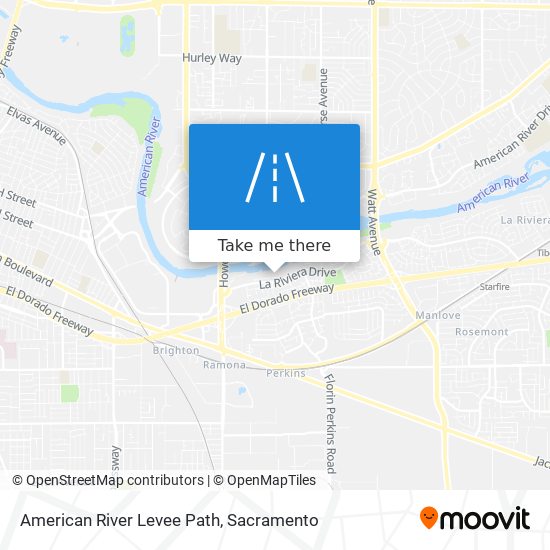 American River Levee Path map