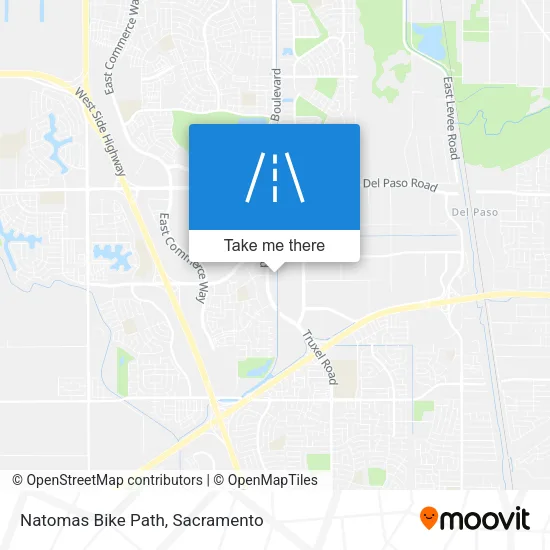 Natomas Bike Path map