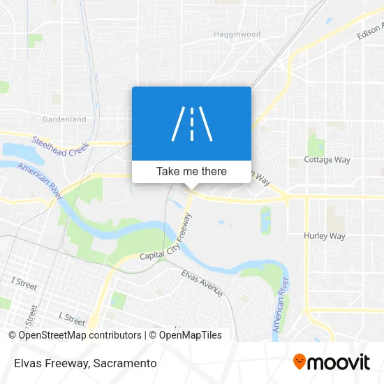Elvas Freeway map