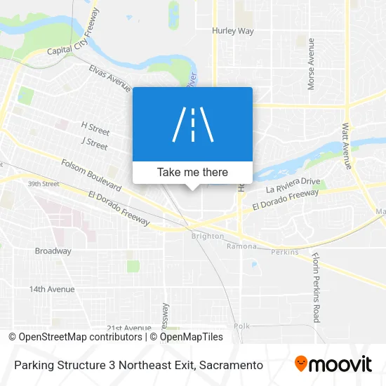 Mapa de Parking Structure 3 Northeast Exit