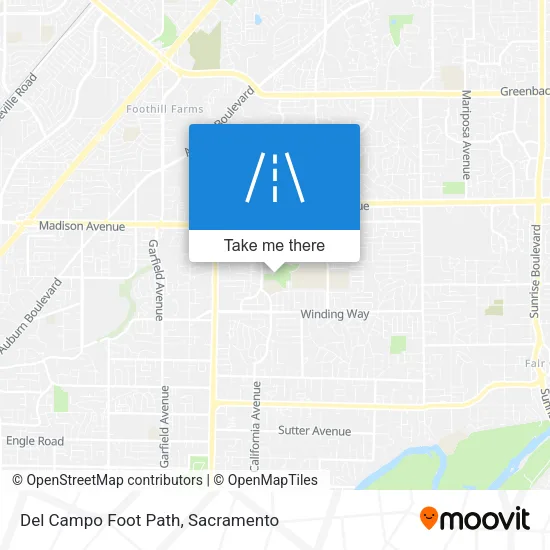 Del Campo Foot Path map