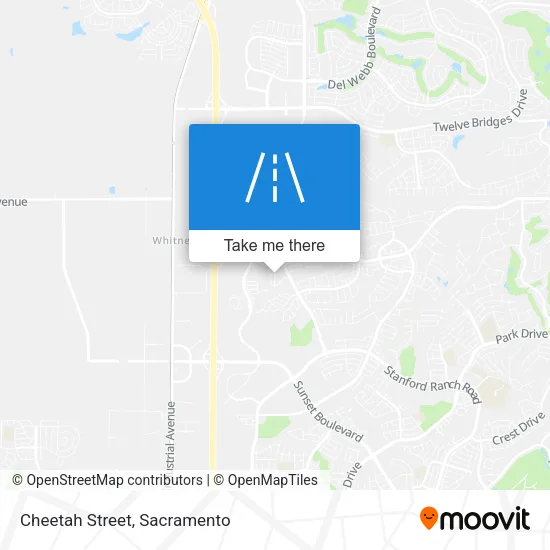 Cheetah Street map