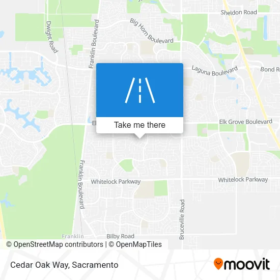 Cedar Oak Way map