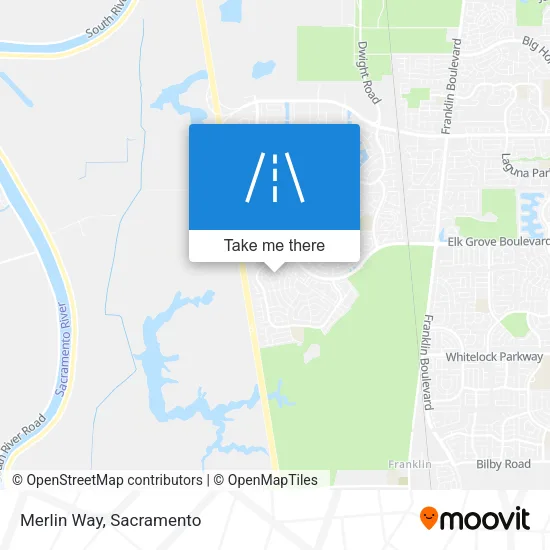 Merlin Way map