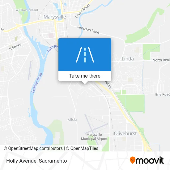 Holly Avenue map