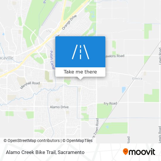 Alamo Creek Bike Trail map