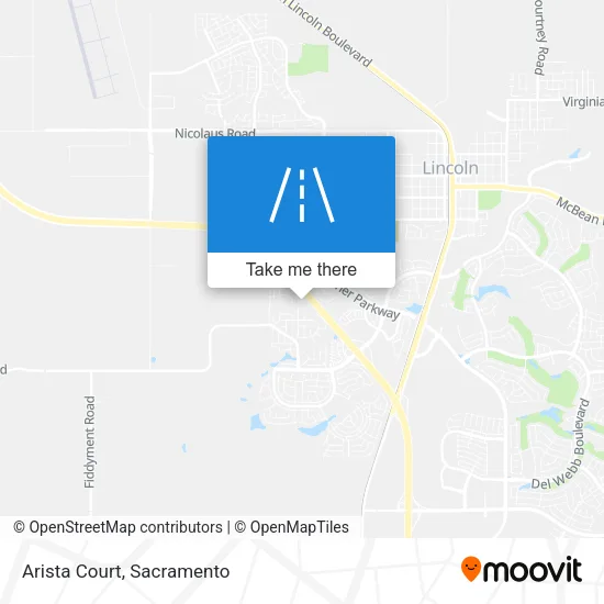 Arista Court map