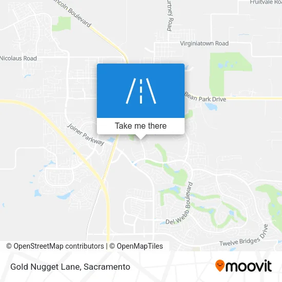 Gold Nugget Lane map