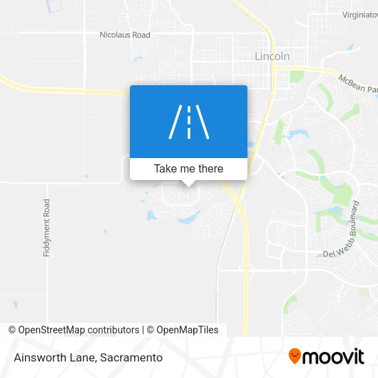 Ainsworth Lane map