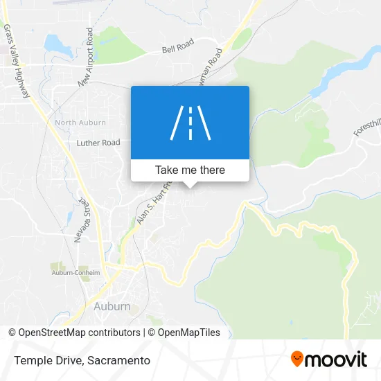 Temple Drive map
