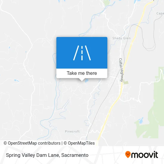Spring Valley Dam Lane map