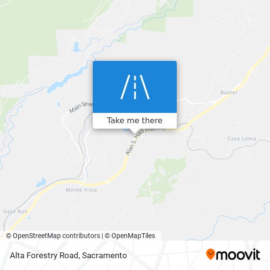 Alta Forestry Road map