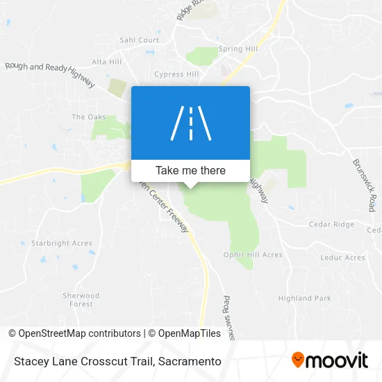 Stacey Lane Crosscut Trail map