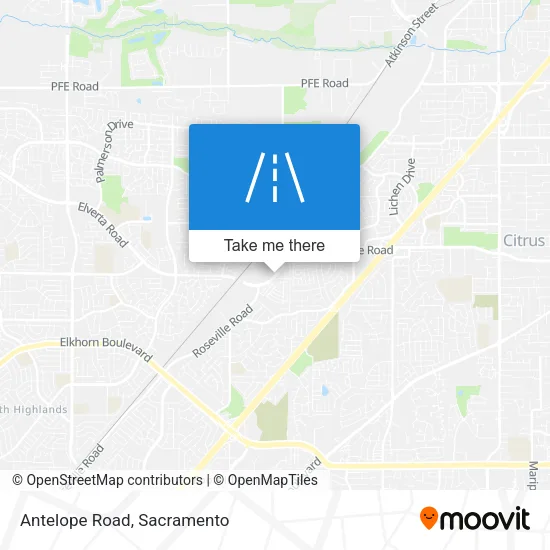 Antelope Road map