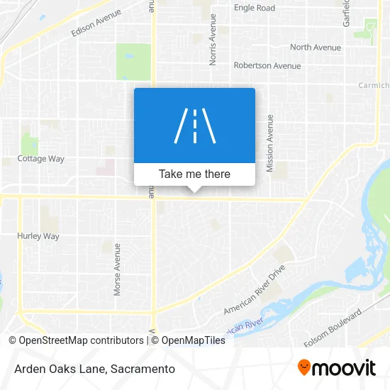 Arden Oaks Lane map