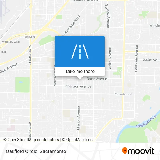 Mapa de Oakfield Circle