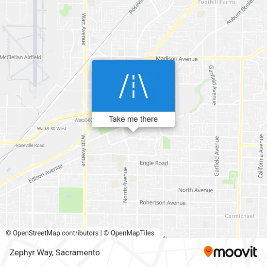 Zephyr Way map