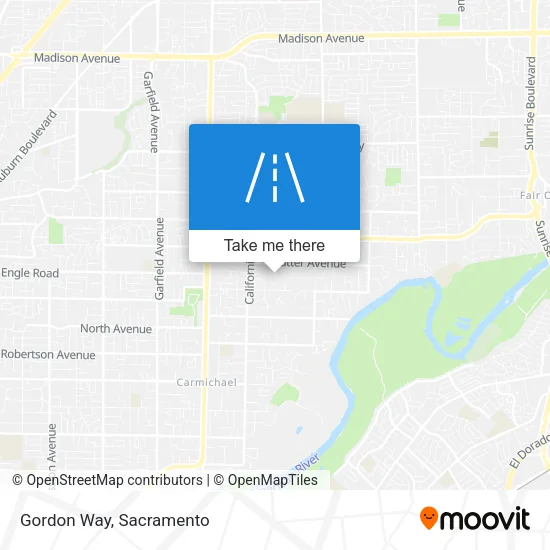 Gordon Way map
