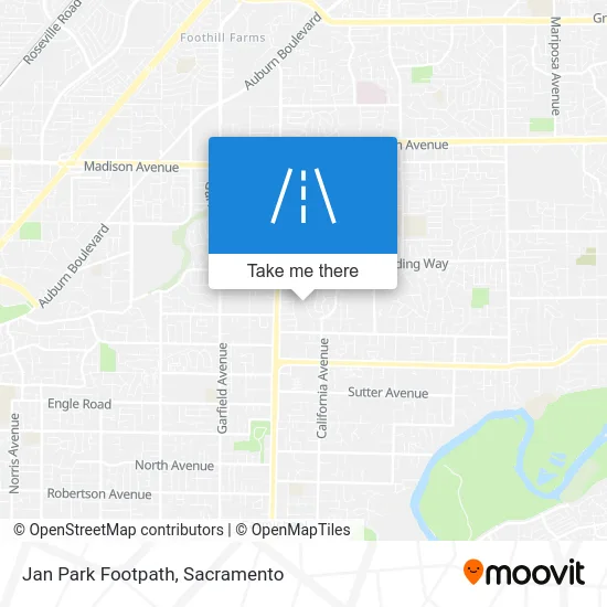 Jan Park Footpath map