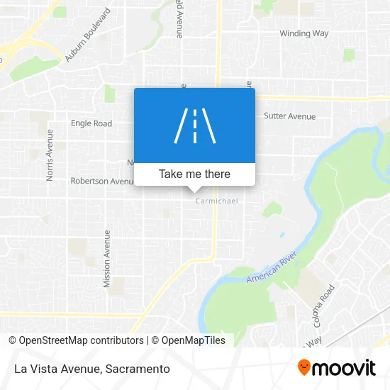 La Vista Avenue map